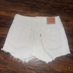 Levi's Women's Classic White Jean Shorts
